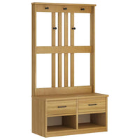 Albero da Ingresso SANDNES 87x40x159,5 cm in Legno di Pino 4010491