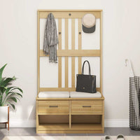 Albero da Ingresso SANDNES 87x40x159,5 cm in Legno di Pino 4010491