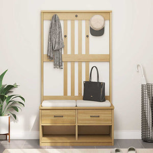 Albero da Ingresso SANDNES 87x40x159,5 cm in Legno di Pino 4010491