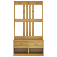 vidaXL Albero da Ingresso SANDNES 87x40x159,5 cm in Legno di Pino