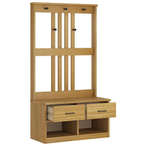 Albero da Ingresso SANDNES 87x40x159,5 cm in Legno di Pino 4010491