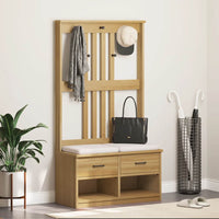 vidaXL Albero da Ingresso SANDNES 87x40x159,5 cm in Legno di Pino