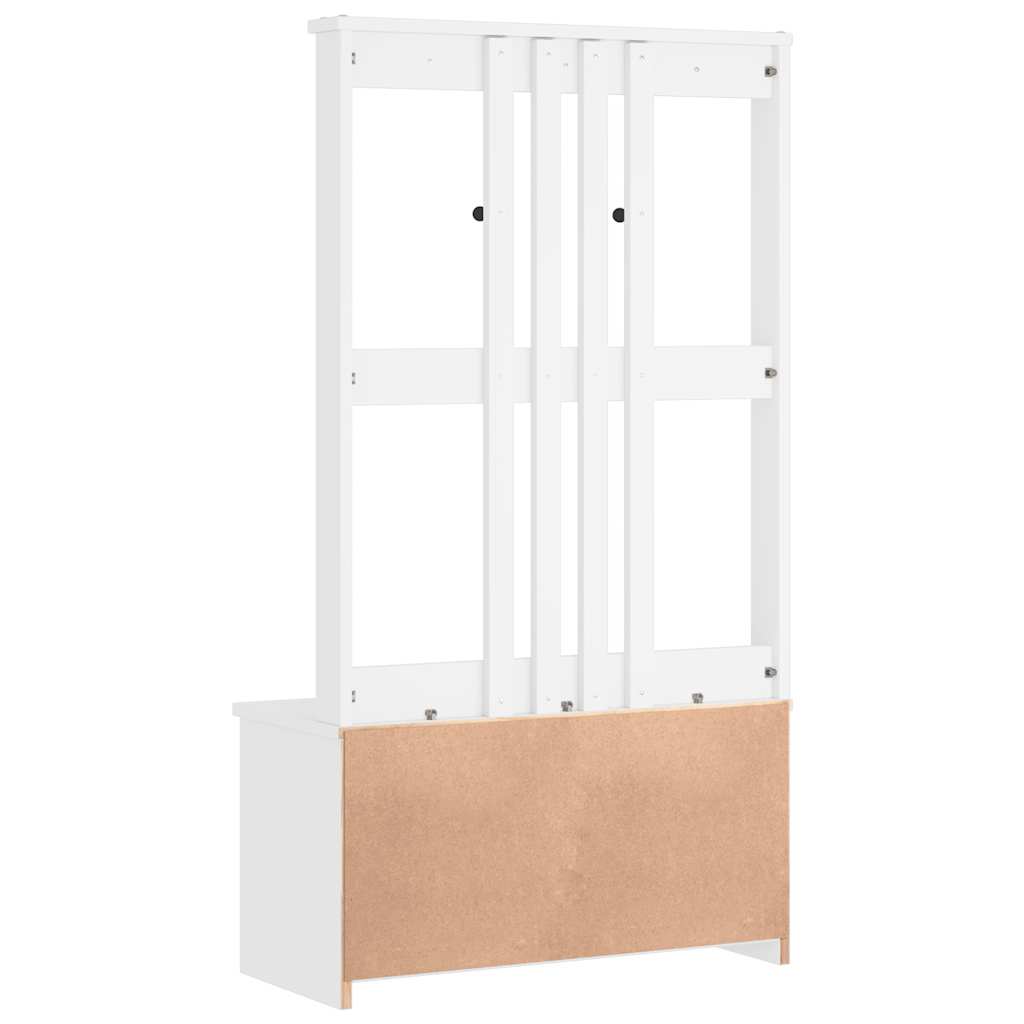 vidaXL Albero da Ingresso SANDNES Bianco 87x40x159,5 cm Legno di Pino