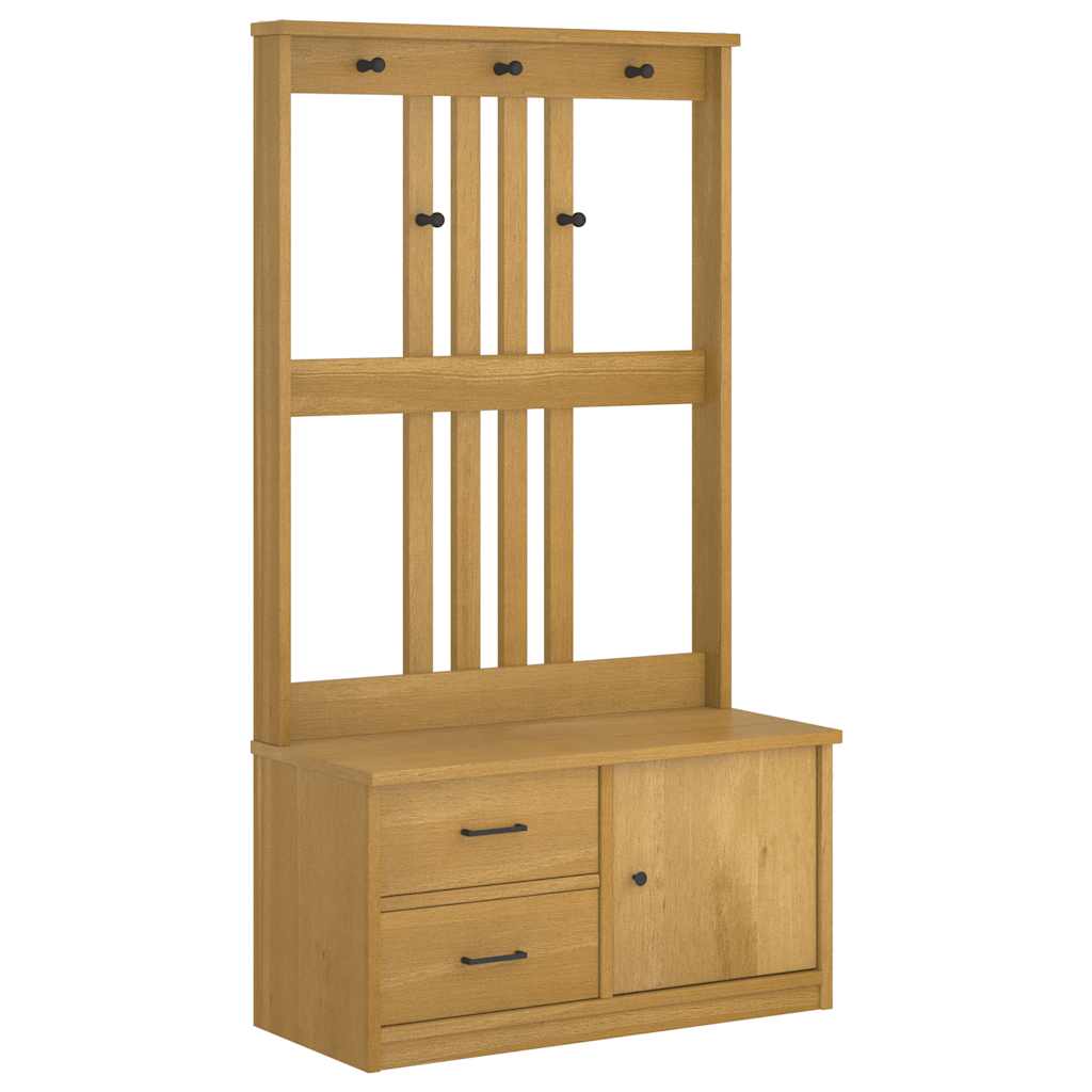 Albero da Ingresso SANDNES 87x40x159,5 cm in Legno di Pino 4010494