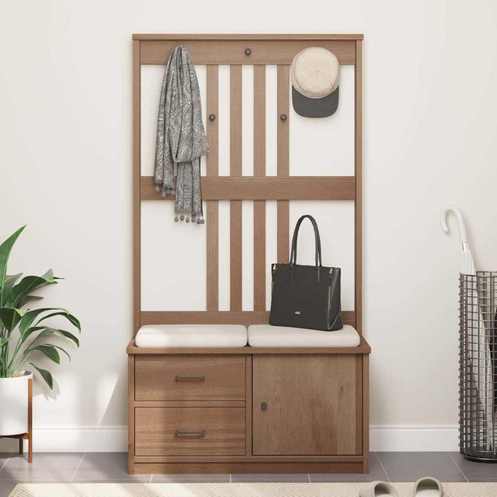 Albero da Ingresso SANDNES 87x40x159,5 cm in Legno di Pino 4010494