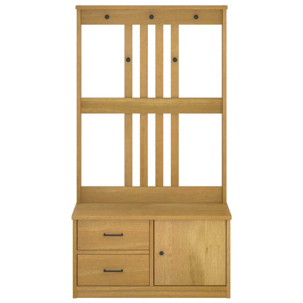 Albero da Ingresso SANDNES 87x40x159,5 cm in Legno di Pino 4010494