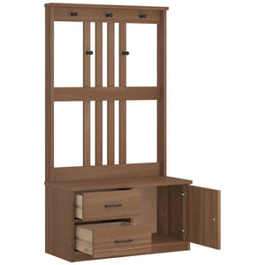 Albero da Ingresso SANDNES 87x40x159,5 cm in Legno di Pino