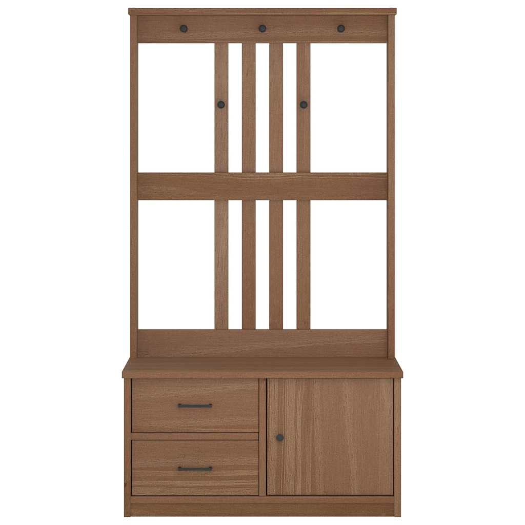 Albero da Ingresso SANDNES 87x40x159,5 cm in Legno di Pino