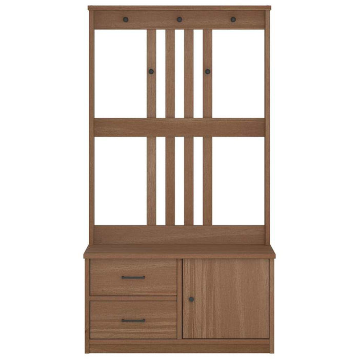 Albero da Ingresso SANDNES 87x40x159,5 cm in Legno di Pino