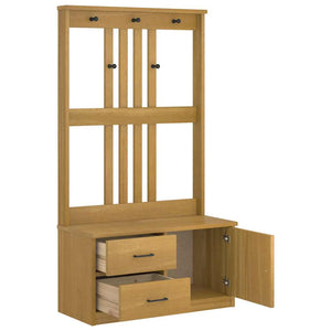 Albero da Ingresso SANDNES 87x40x159,5 cm in Legno di Pino 4010494