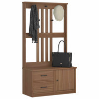 Albero da Ingresso SANDNES 87x40x159,5 cm in Legno di Pino