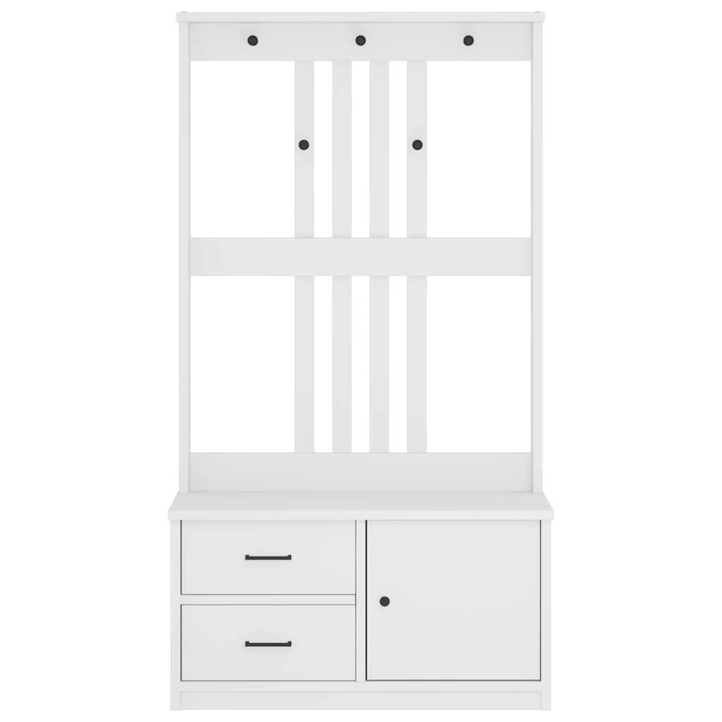 Albero da Ingresso SANDENS Bianco 87x40x159,5 cm Legno di Pino 4010495