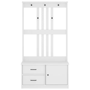 Albero da Ingresso SANDENS Bianco 87x40x159,5 cm Legno di Pino 4010495