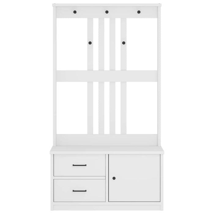 Albero da Ingresso SANDENS Bianco 87x40x159,5 cm Legno di Pino 4010495