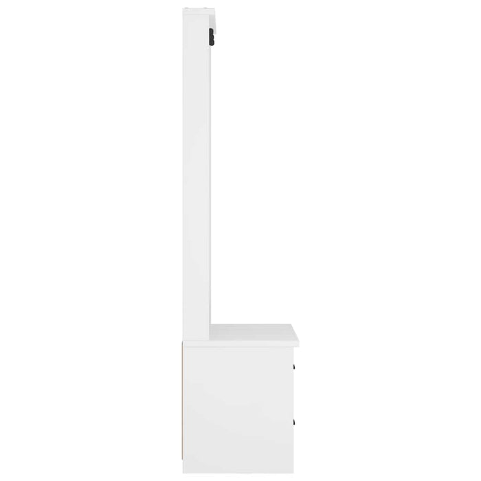 Albero da Ingresso SANDNES Bianco 87x40x159,5 cm Legno di Pino