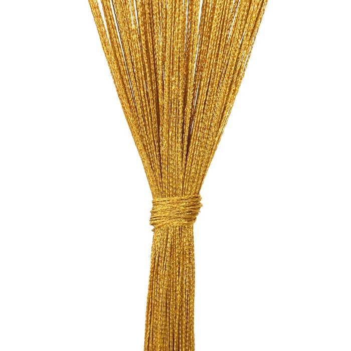 vidaXL Tende a Filo 2 pz Oro 100x250 cm