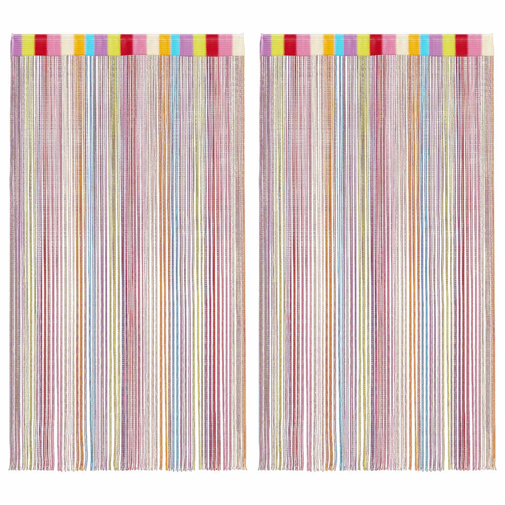 Tende a Filo 2 pz Multicolore 140x250 cm 4102038
