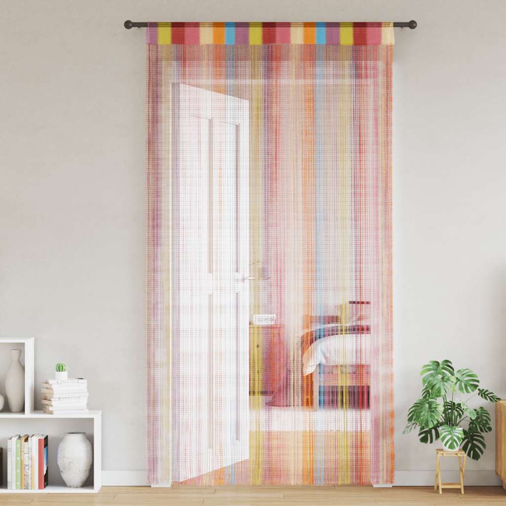 Tende a Filo 2 pz Multicolore 140x250 cm 4102038