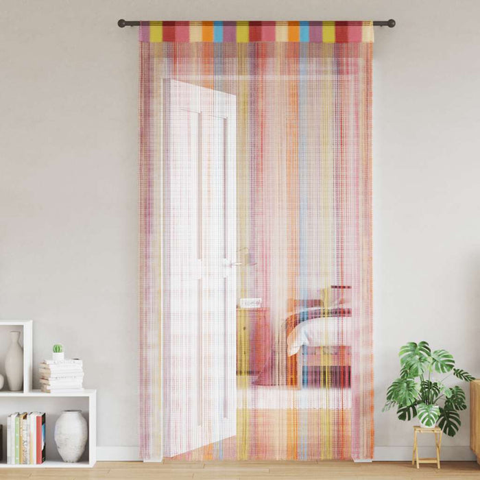 Tende a Filo 2 pz Multicolore 140x250 cm 4102038