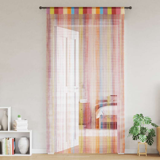 vidaXL Tende a Filo 2 pz Multicolore 140x250 cm