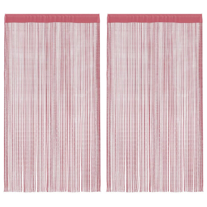vidaXL Tende a Filo 2 pz Rosa 100x250 cm