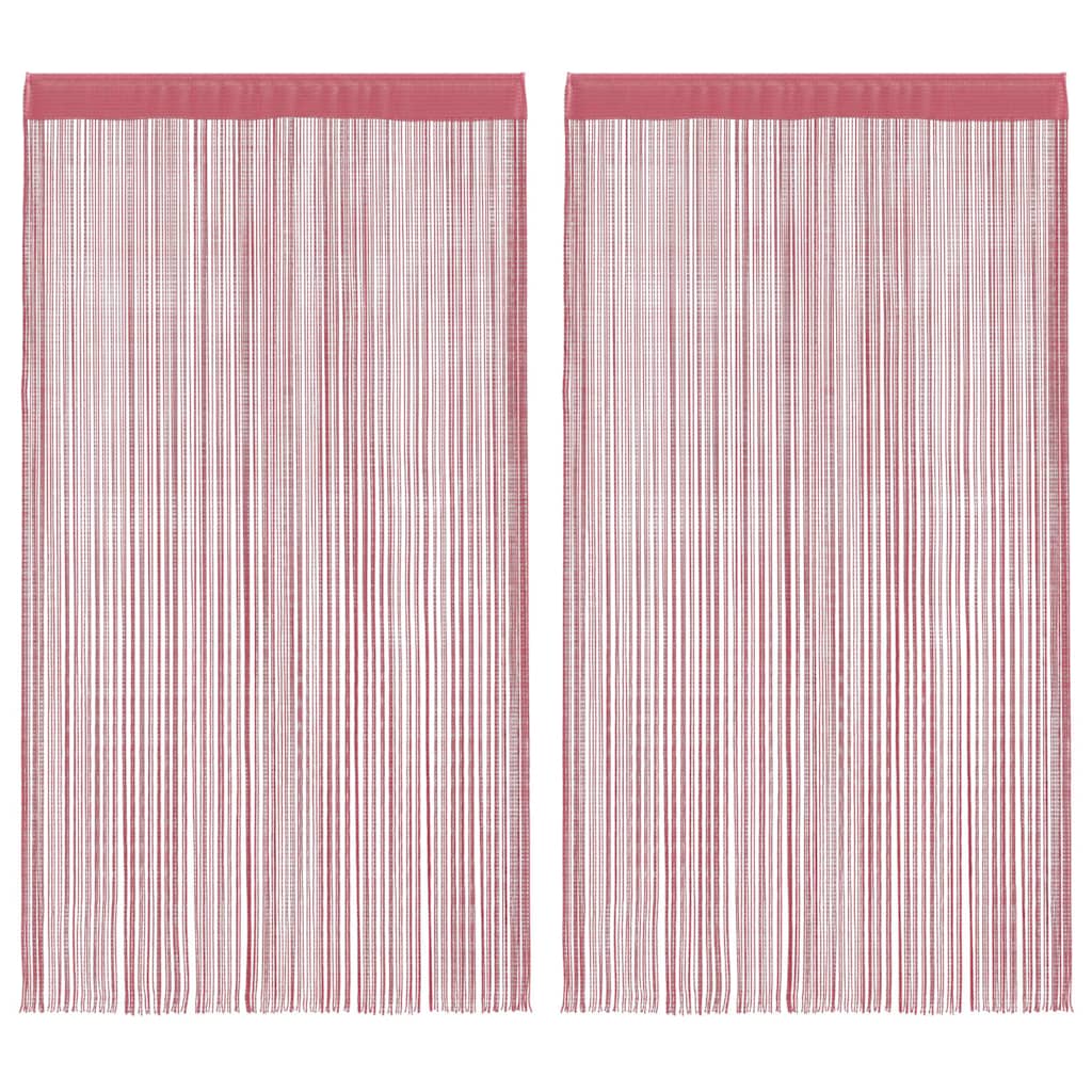 vidaXL Tende a Filo 2 pz Rosa 140x250 cm