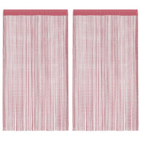 vidaXL Tende a Filo 2 pz Rosa 140x250 cm