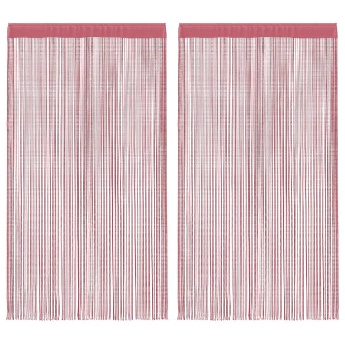 vidaXL Tende a Filo 2 pz Rosa 140x250 cm