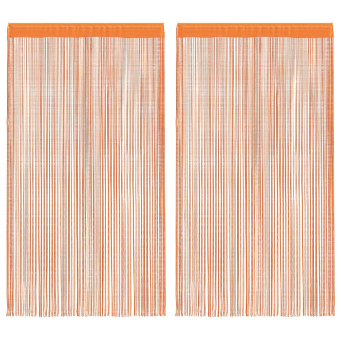 vidaXL Tende a Filo 2 pz Arancio 100x250 cm
