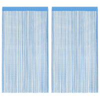 Tende a Filo 2 pz Azzurro 100x250 cm 4102045