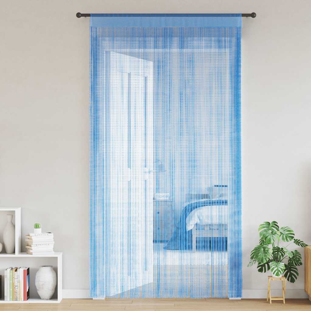 vidaXL Tende a Filo 2 pz Azzurro 100x250 cm
