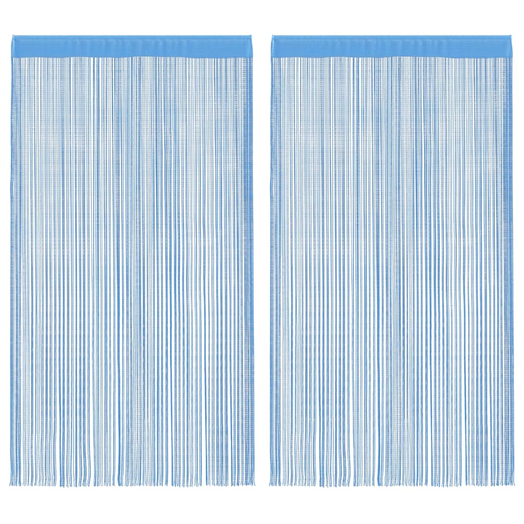 vidaXL Tende a Filo 2 pz Azzurro 140x250 cm