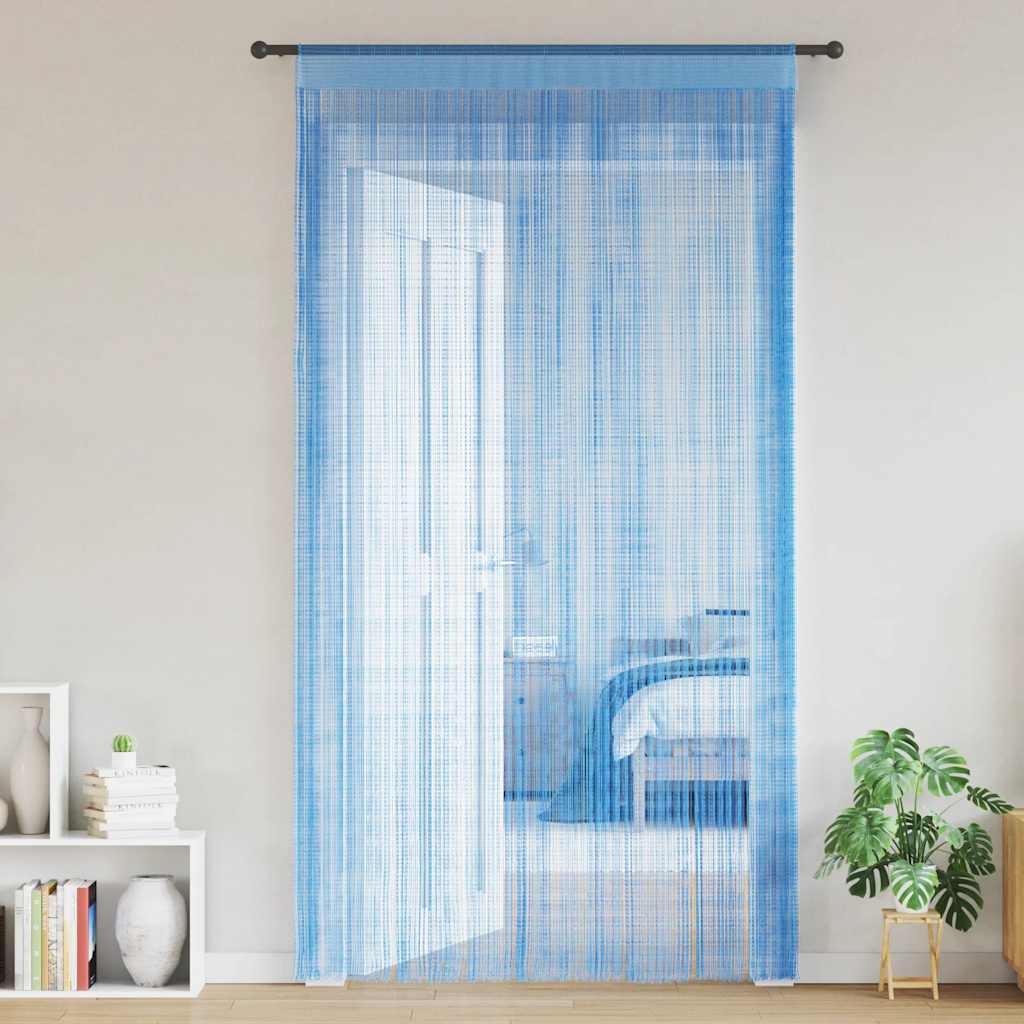 Tende a Filo 2 pz Azzurro 140x250 cm 4102046