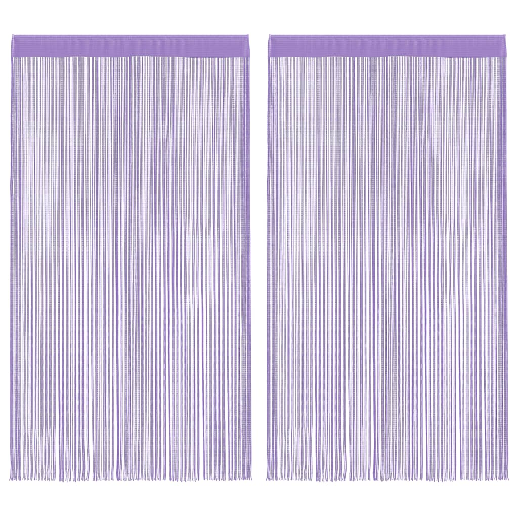vidaXL Tende a Filo 2 pz Viola 100x250 cm