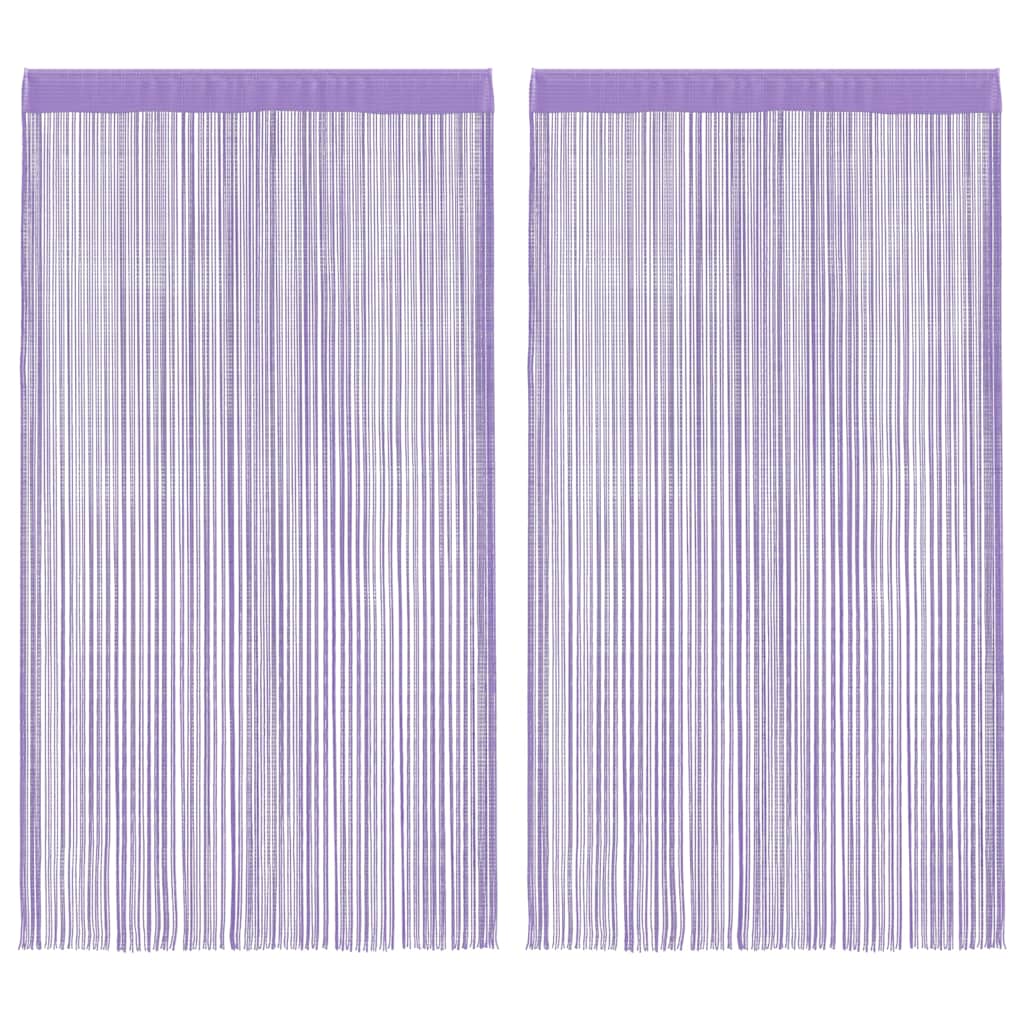 vidaXL Tende a Filo 2 pz Viola 140x250 cm
