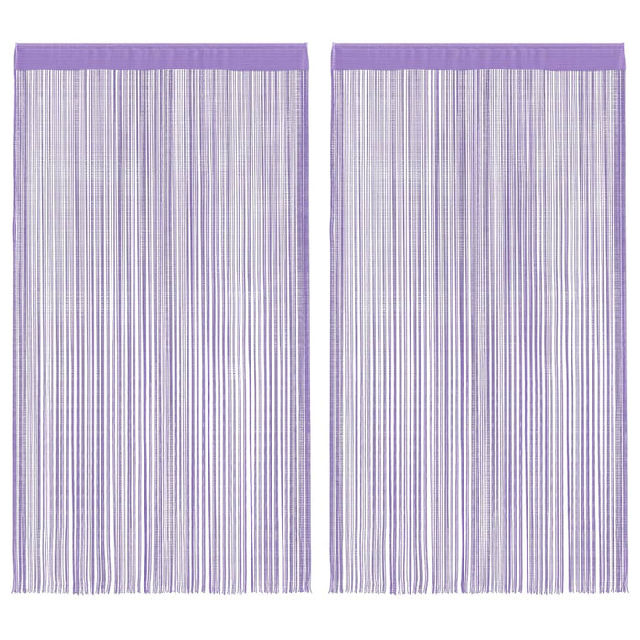 vidaXL Tende a Filo 2 pz Viola 140x250 cm
