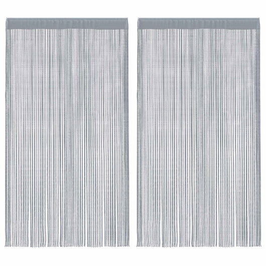 Tende a Filo 2 pz Grigio Chiaro 100x250 cm 4102049