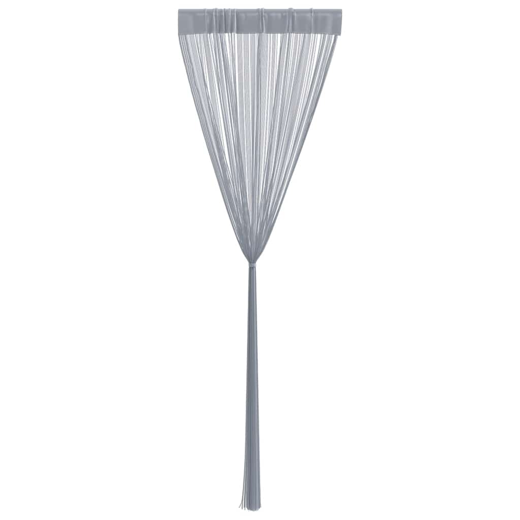 Tende a Filo 2 pz Grigio Chiaro 100x250 cm 4102049