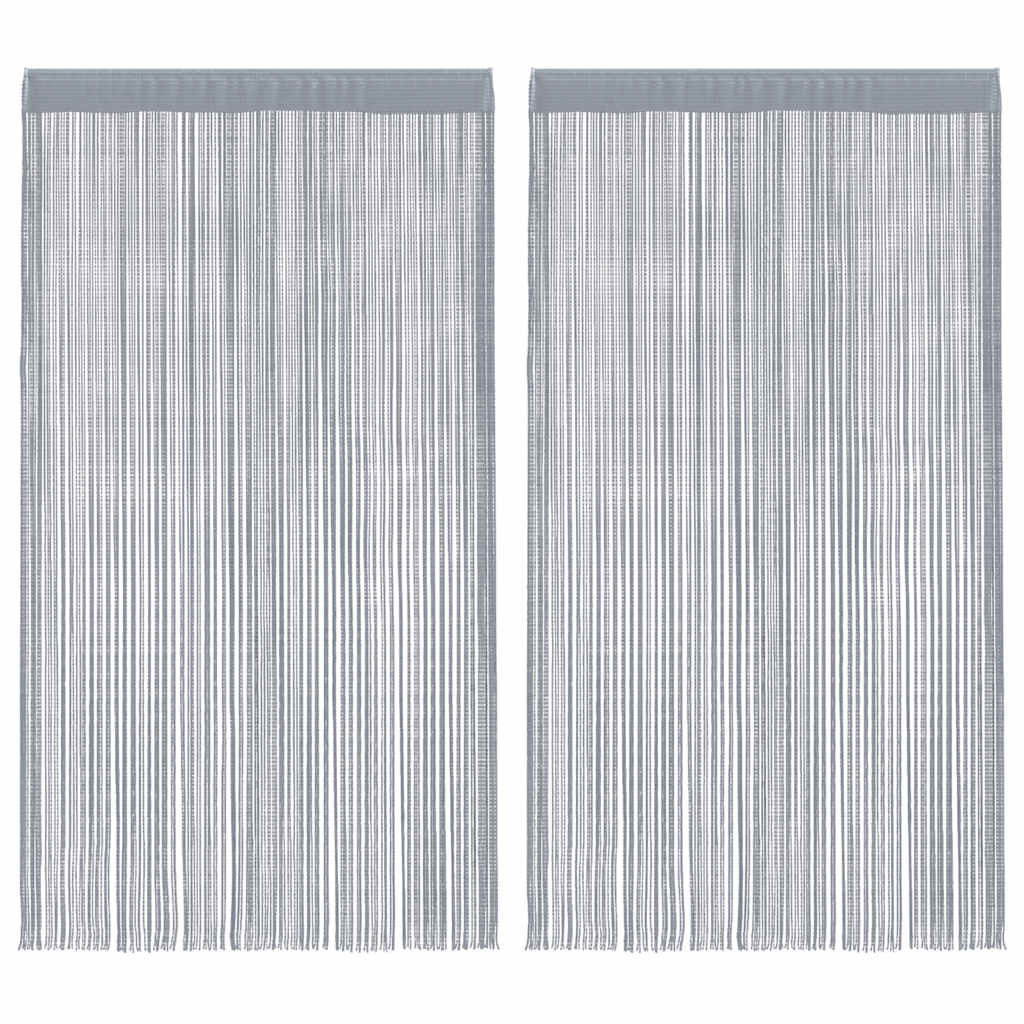 Tende a Filo 2 pz Grigio Chiaro 140x250 cm 4102050