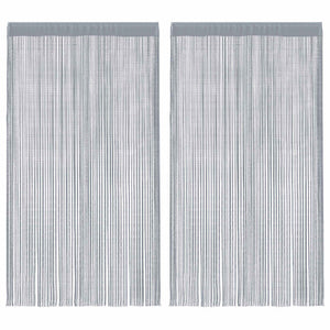 Tende a Filo 2 pz Grigio Chiaro 140x250 cm 4102050