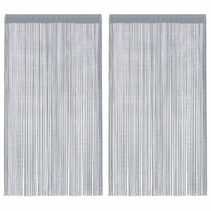Tende a Filo 2 pz Grigio Chiaro 140x250 cm 4102050