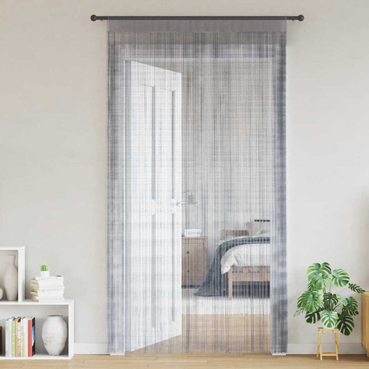 Tende a Filo 2 pz Grigio Chiaro 140x250 cm 4102050