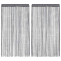 vidaXL Tende a Filo 2 pz Antracite 140x250 cm