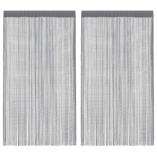 Tende a fili 2 pz Antracite 140x250 cm 4102052
