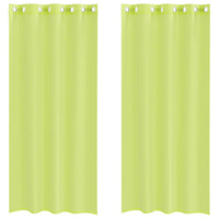 Tende in Voile con Occhielli 2 pz Verde Mela 140x225 cm 4102055
