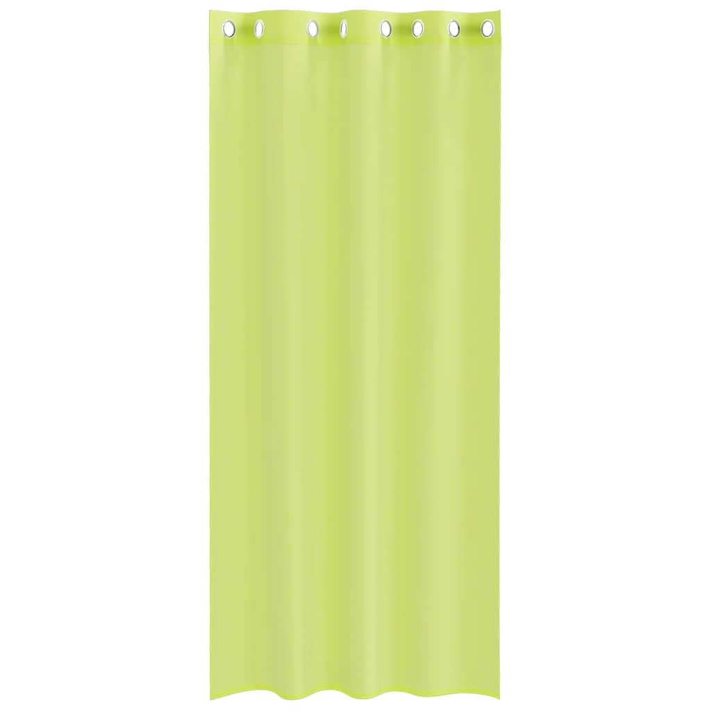 Tende in Voile con Occhielli 2 pz Verde Mela 140x225 cm 4102055