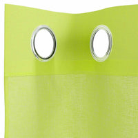 Tende in Voile con Occhielli 2 pz Verde Mela 140x225 cm 4102055
