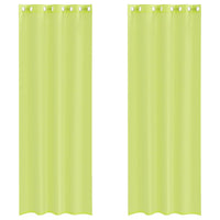 Tende in Voile con Occhielli 2 pz Verde Mela 140x260 cm 4102057