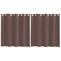 Tende in Voile con Occhielli 2 pz Marrone 140x140 cm 4102065