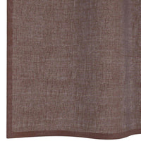 Tende in Voile con Occhielli 2 pz Marrone 140x175 cm 4102066